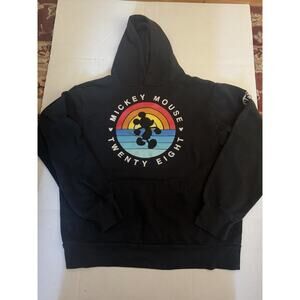 Black NEFF Disney Mickey Mouse "Twenty Eight" sunset hoodie
